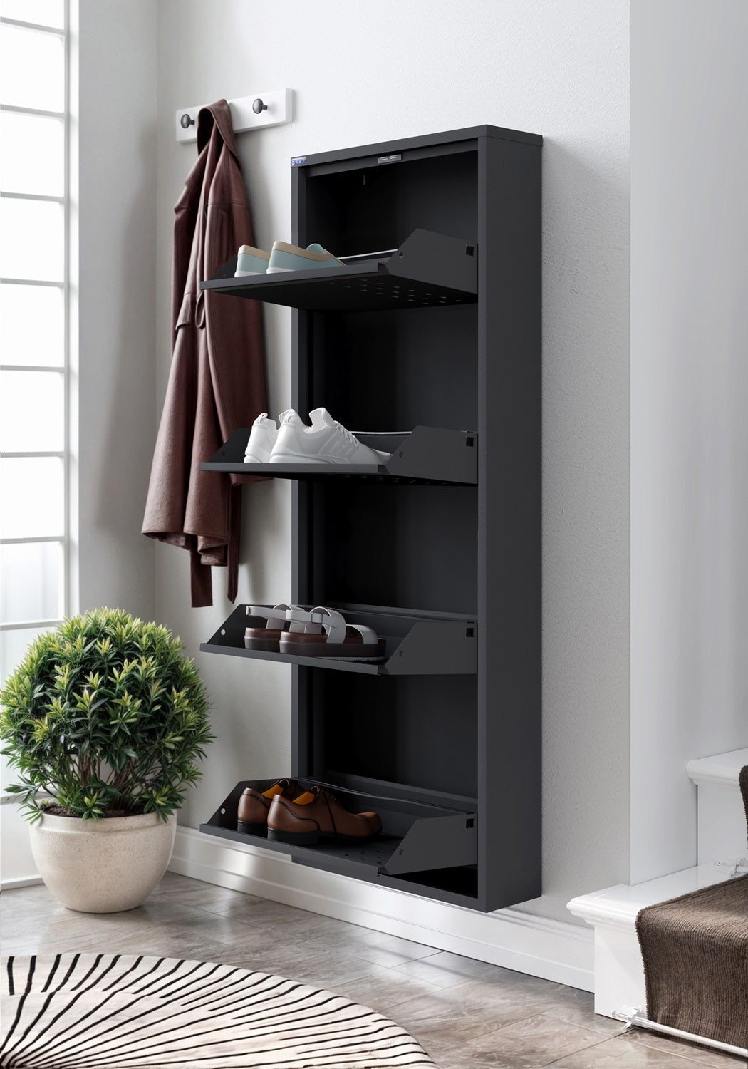 4 Door Metal Shoe Cabinet With Front Ventilation - AYK