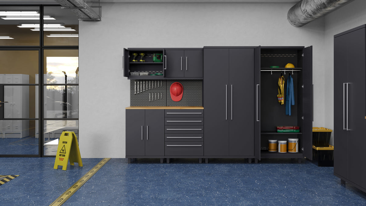 Prestige Series 14pc Cabinet Set with Base, Wall Cabinets and 36" Lockers
