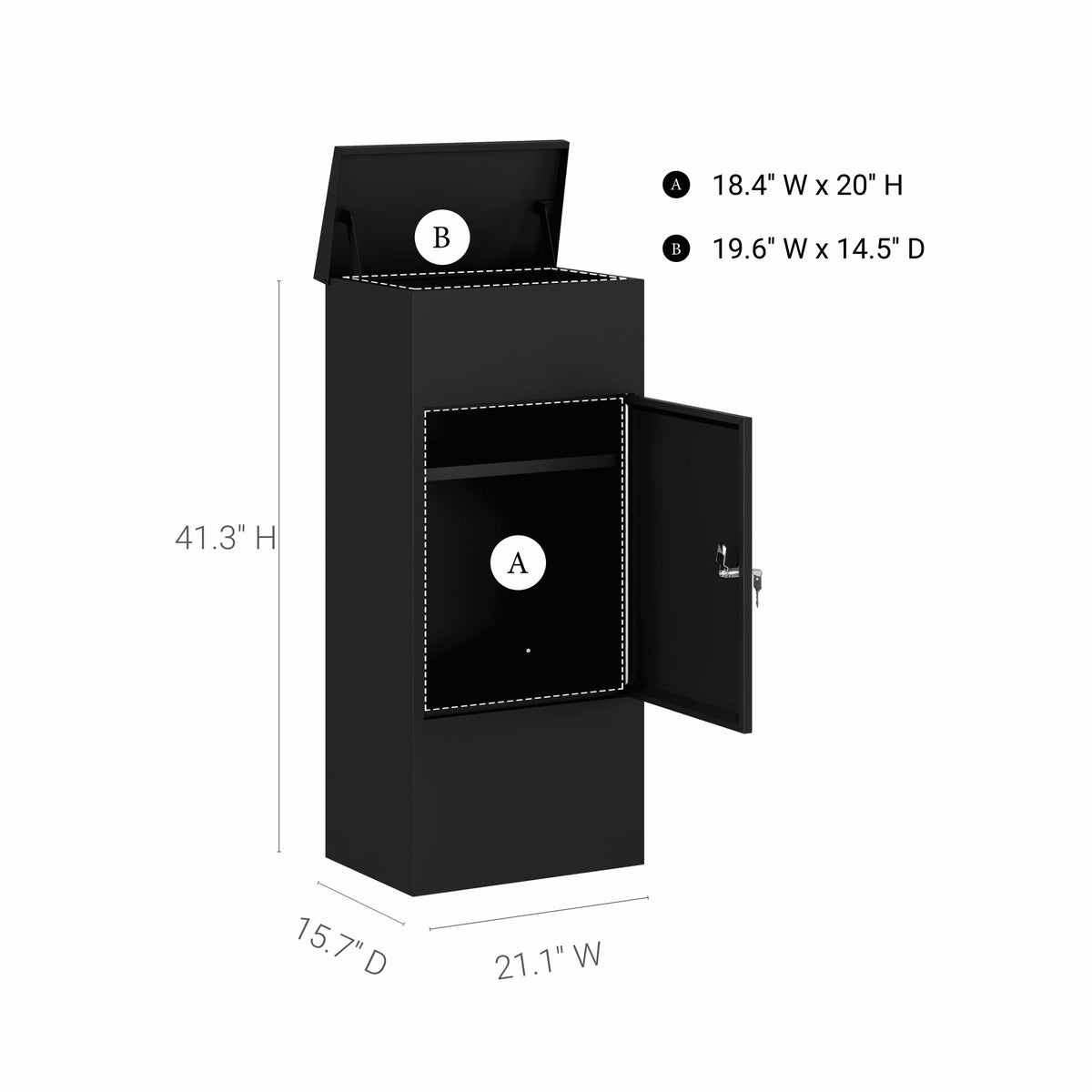 Large Lockable Parcel Drop Box, KPD Series