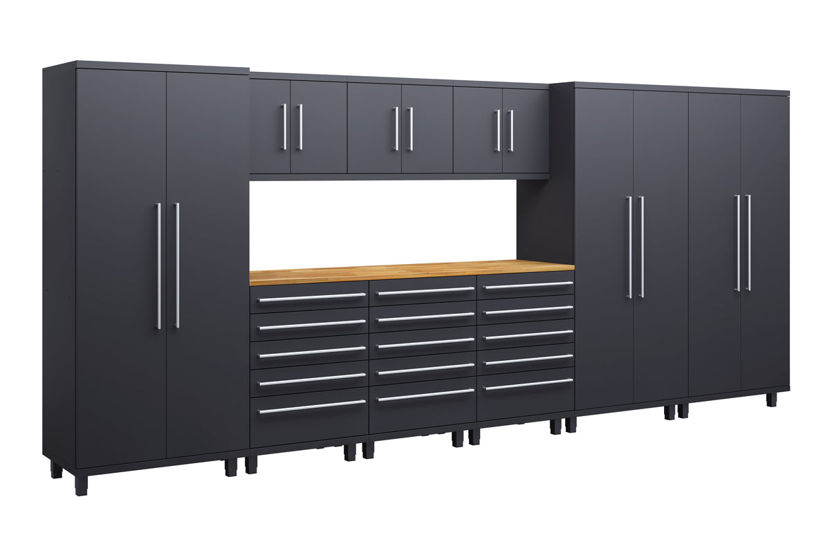 Prestige Series 10pc Cabinet Set with Tool Drawers, Wall Cabinets and 36" Lockers