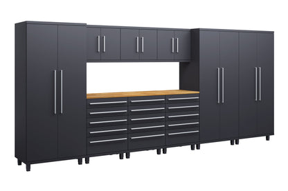 Prestige Series 10pc Cabinet Set with Tool Drawers, Wall Cabinets and 36" Lockers