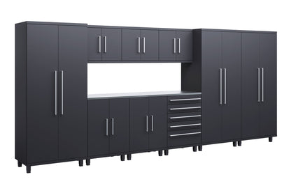 Prestige Series 10pc Cabinet Set with Bases, Tool Drawer, Wall Cabinets and 36" Lockers