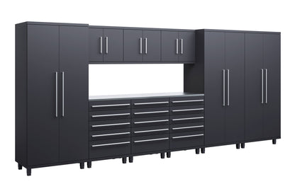 Prestige Series 10pc Cabinet Set with Tool Drawers, Wall Cabinets and 36" Lockers
