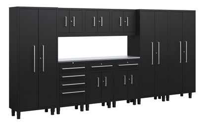 Core Plus Series 10pc Cabinet Set with Base, Split, Tool Drawers, Wall Cabinets and 30" Lockers