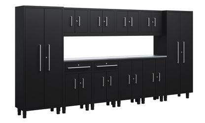 Core Plus Series 12pc Cabinet Set with Base, Split Cabinets, Wall Cabinets and 30" Lockers