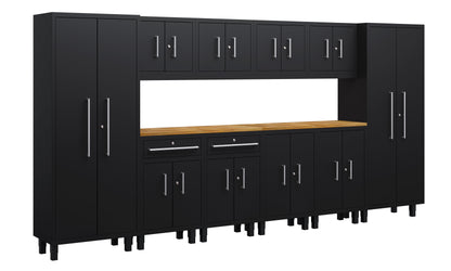 Core Plus Series 12pc Cabinet Set with Base, Split Cabinets, Wall Cabinets and 30" Lockers