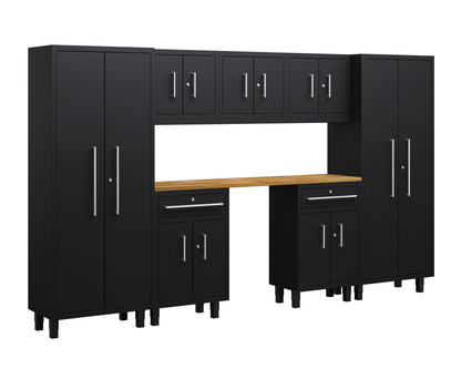 Core Plus Series 8pc Cabinets Set with Split Cabinets, Wall Cabinets and 30" Lockers