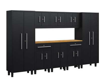 Core Plus Series 9pc Cabinet Set with Base, 2 Split Cabinets, Wall Cabinets and 30" Lockers