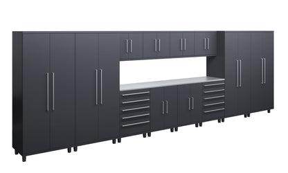 Prestige Series 14pc Cabinet Set with Base, Tool Drawers, Wall Cabinets and 36" Lockers