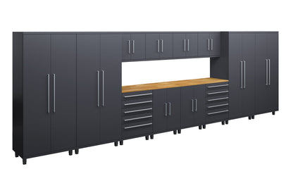 Prestige Series 14pc Cabinet Set with Base, Tool Drawers, Wall Cabinets and 36" Lockers