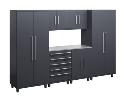 Prestige Series 7pc Cabinet Set with Base, Tool Drawers, Wall Cabinets and 36" Lockers