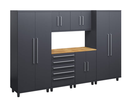 Prestige Series 7pc Cabinet Set with Base, Tool Drawers, Wall Cabinets and 36" Lockers