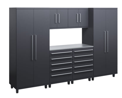 Prestige Series 7pc Cabinet Set with Tool Drawers, Wall Cabinets and 36" Lockers