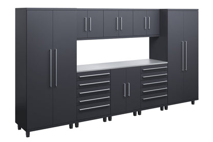 Prestige Series 9pc Cabinet Set with Base, Tool Drawers, Wall Cabinets and 36" Lockers