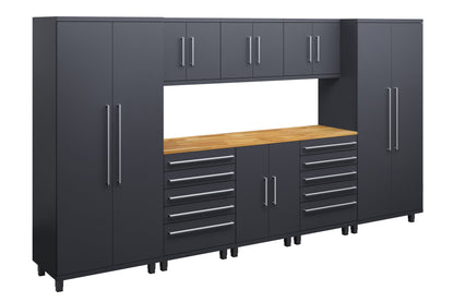 Prestige Series 9pc Cabinet Set with Base, Tool Drawers, Wall Cabinets and 36" Lockers