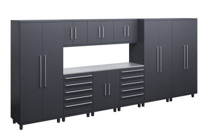 Prestige Series 10pc Cabinet Set with Base, Tool Drawers, Wall Cabinets and 36" Lockers