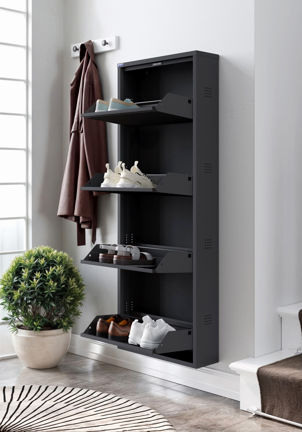 4 Door Metal Shoe Cabinet With Side Ventilation - AYK