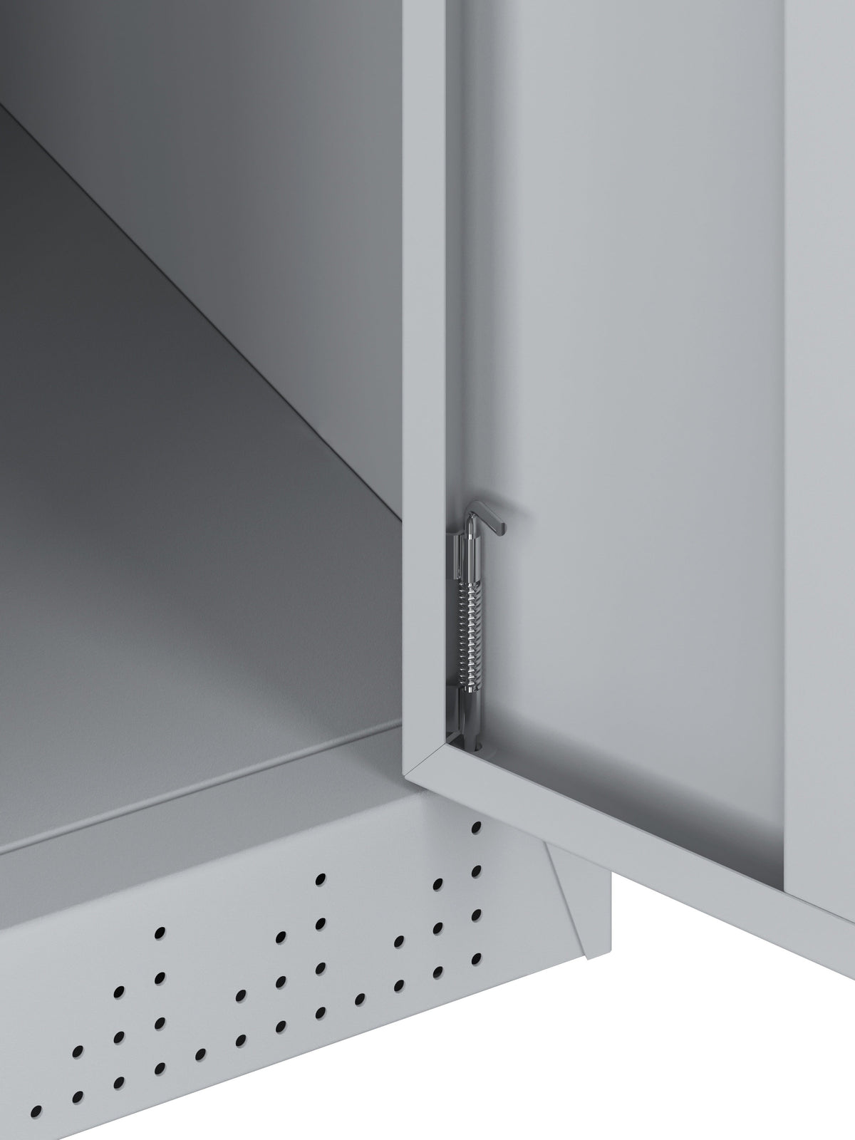 KDK Double Unit Locker 4-Tier Flat Pack - Main (1) and Add-on (1) Unit - Light Gray