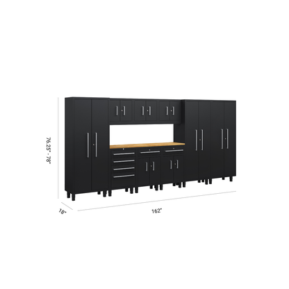 Core Plus Series 10pc Cabinet Set with Base, Split, Tool Drawers, Wall Cabinets and 30" Lockers