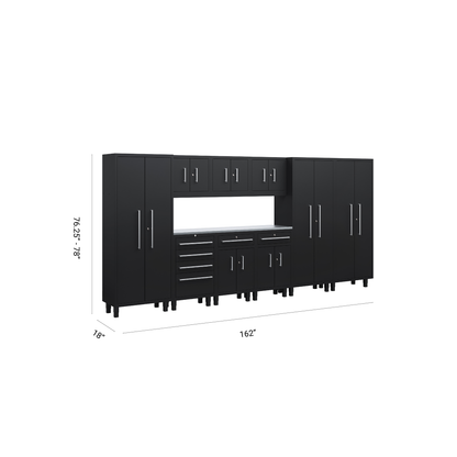 Core Plus Series 10pc Cabinet Set with Base, Split, Tool Drawers, Wall Cabinets and 30" Lockers