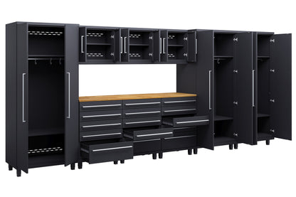 Prestige Series 10pc Cabinet Set with Tool Drawers, Wall Cabinets and 36" Lockers