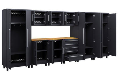 Prestige Series 10pc Cabinet Set with Bases, Tool Drawer, Wall Cabinets and 36" Lockers