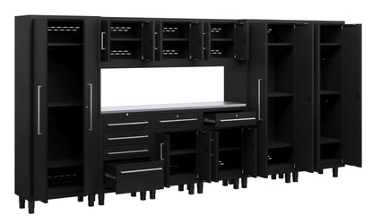 Core Plus Series 10pc Cabinet Set with Base, Split, Tool Drawers, Wall Cabinets and 30" Lockers