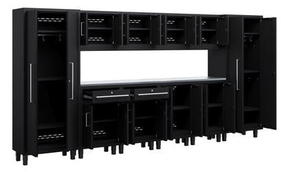 Core Plus Series 12pc Cabinet Set with Base, Split Cabinets, Wall Cabinets and 30" Lockers
