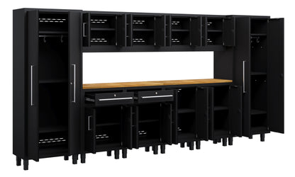 Core Plus Series 12pc Cabinet Set with Base, Split Cabinets, Wall Cabinets and 30" Lockers