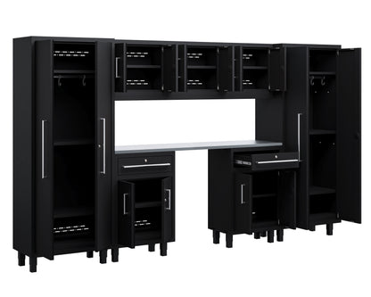 Core Plus Series 8pc Cabinets Set with Split Cabinets, Wall Cabinets and 30" Lockers