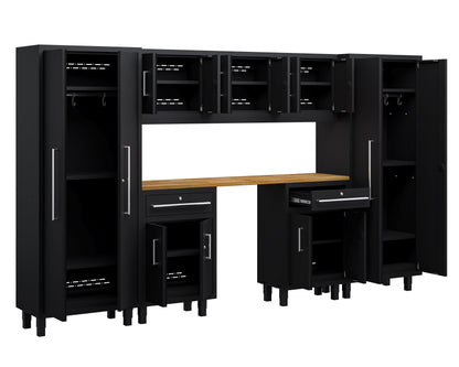 Core Plus Series 8pc Cabinets Set with Split Cabinets, Wall Cabinets and 30" Lockers