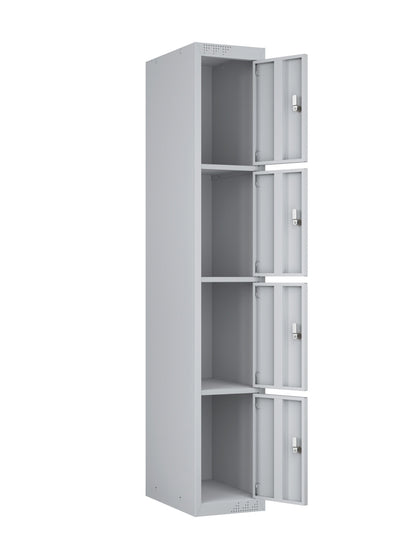 KDK Single Unit Locker 4-Tier Flat Pack - Add on Unit