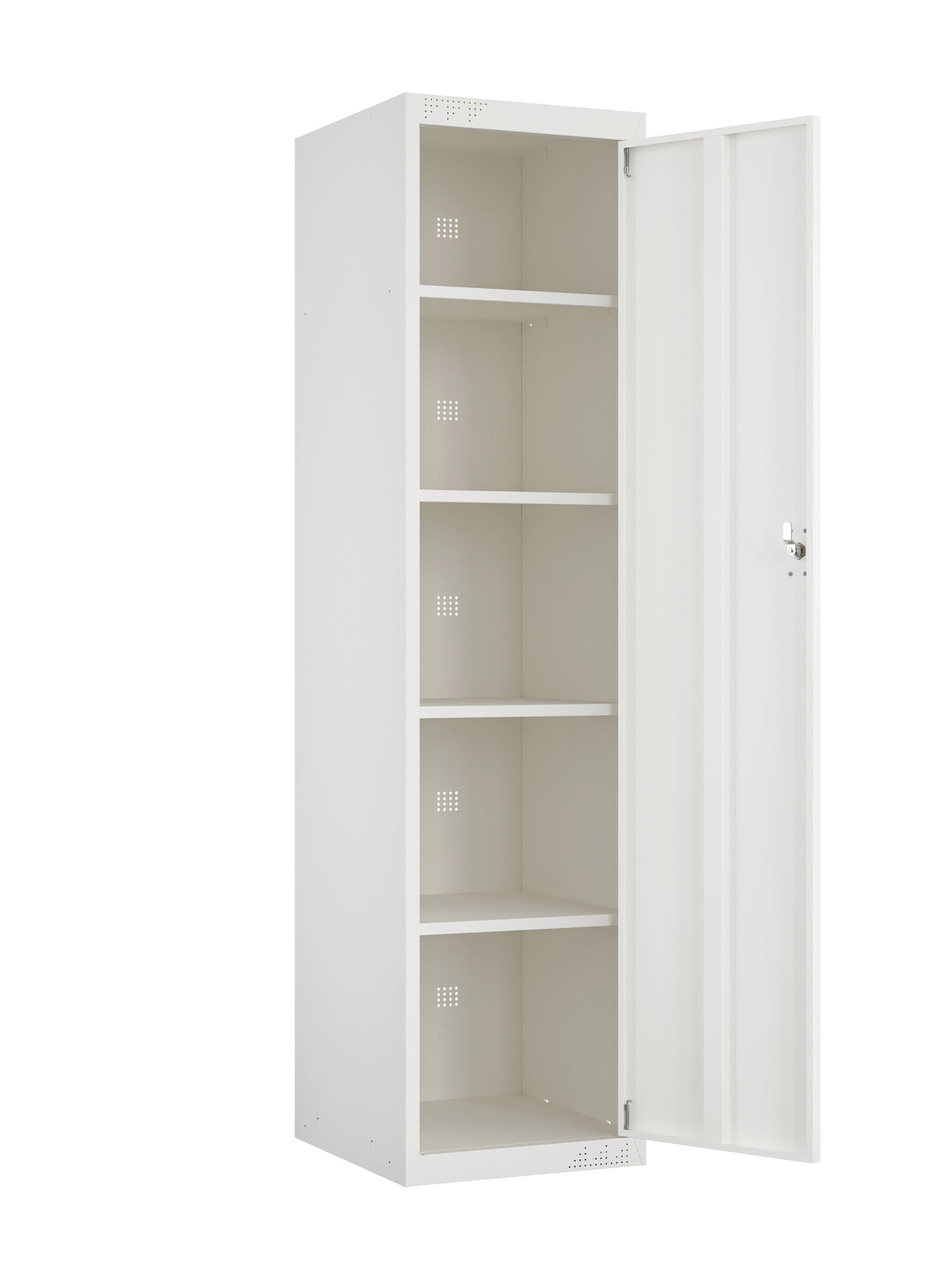 KDS Metal Storage Cabinet with 4 Adjustable Shelves and Cylinder Lock