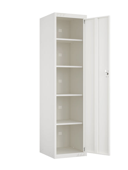 KDS Metal Storage Cabinet with 4 Adjustable Shelves and Cylinder Lock