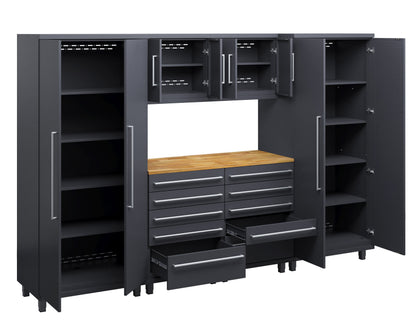Prestige Series 7pc Cabinet Set with Tool Drawers, Wall Cabinets and 36" Lockers