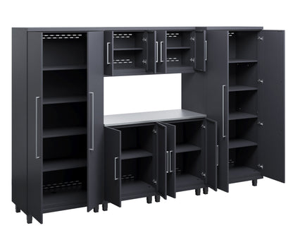 Prestige Series 7pc Cabinet Set with Base, Wall Cabinets and 36" Lockers