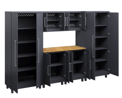 Prestige Series 7pc Cabinet Set with Base, Wall Cabinets and 36" Lockers