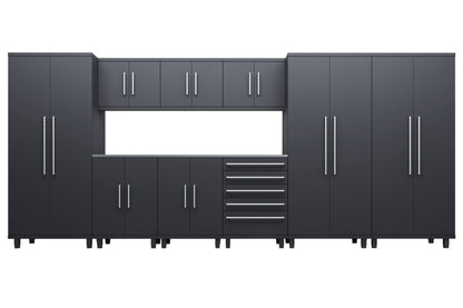 Prestige Series 10pc Cabinet Set with Bases, Tool Drawer, Wall Cabinets and 36" Lockers