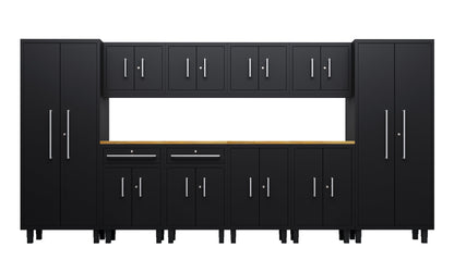 Core Plus Series 12pc Cabinet Set with Base, Split Cabinets, Wall Cabinets and 30" Lockers