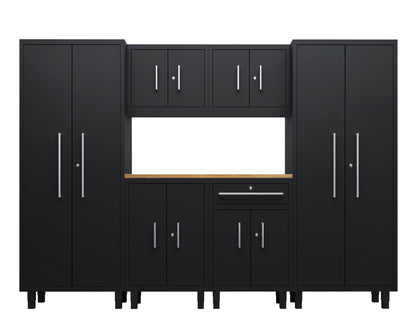 Core Plus Series 7pc Cabinet Set with Base, Split, Wall Cabinets and 30" Lockers