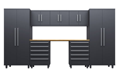 Prestige Series 8pc Cabinets Set with Tool Drawers, Wall Cabinets and 36" Lockers
