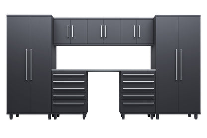 Prestige Series 8pc Cabinets Set with Tool Drawers, Wall Cabinets and 36" Lockers