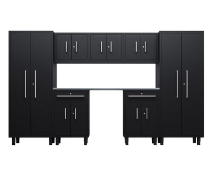 Core Plus Series 8pc Cabinets Set with Split Cabinets, Wall Cabinets and 30" Lockers