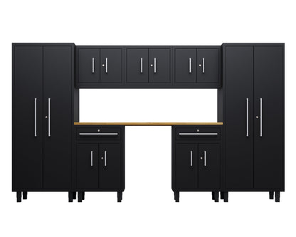 Core Plus Series 8pc Cabinets Set with Split Cabinets, Wall Cabinets and 30" Lockers