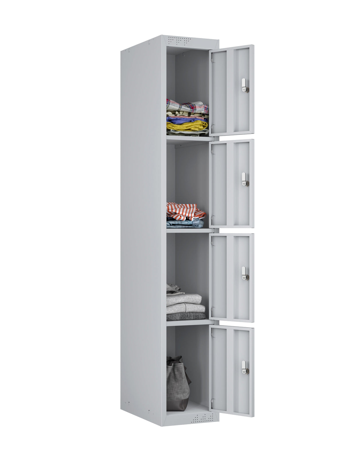 KDK Single Unit Locker 4-Tier Flat Pack - Add on Unit