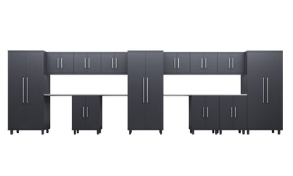 Prestige Series 14pc Cabinet Set with Base, Wall Cabinets and 36" Lockers
