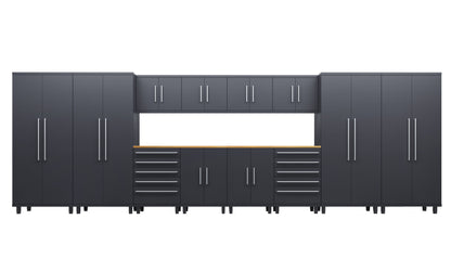 Prestige Series 14pc Cabinet Set with Base, Tool Drawers, Wall Cabinets and 36" Lockers
