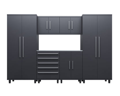 Prestige Series 7pc Cabinet Set with Base, Tool Drawers, Wall Cabinets and 36" Lockers