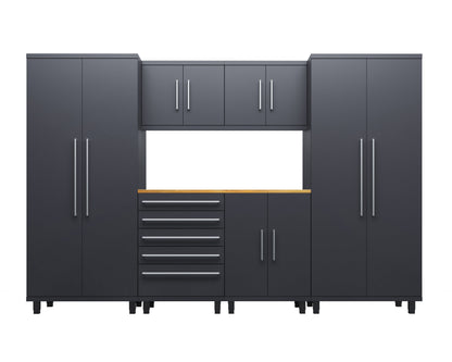 Prestige Series 7pc Cabinet Set with Base, Tool Drawers, Wall Cabinets and 36" Lockers