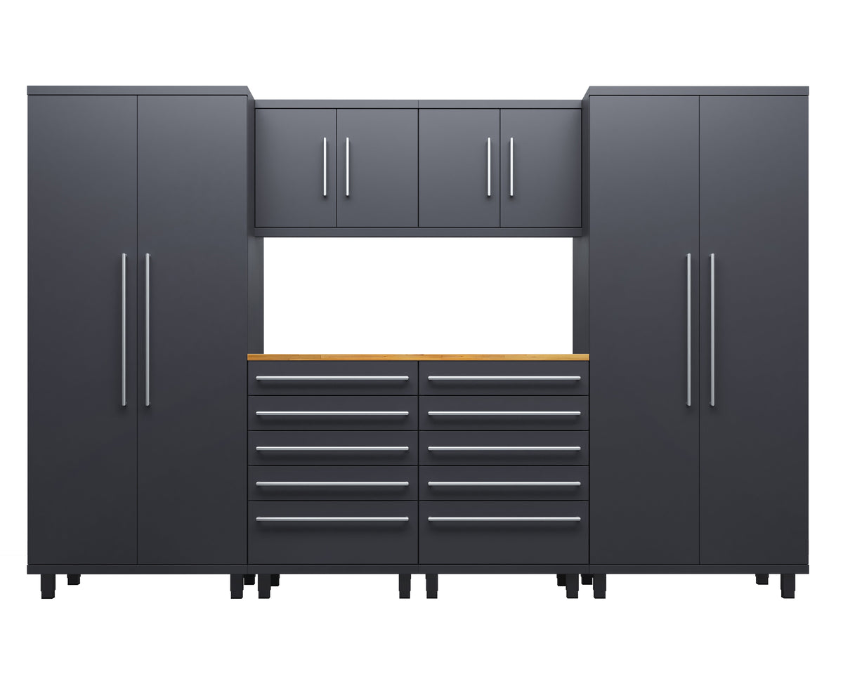 Prestige Series 7pc Cabinet Set with Tool Drawers, Wall Cabinets and 36" Lockers